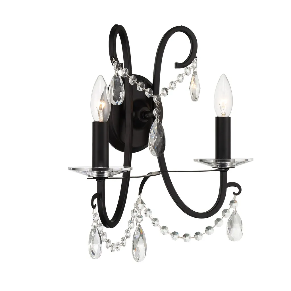 Othello 2 Light Matte Black Sconce