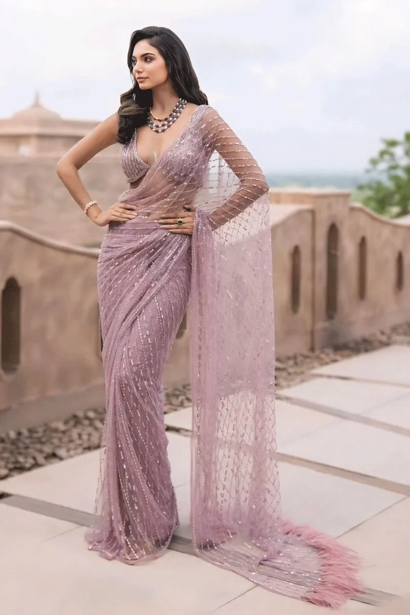 Party Wear Look Saree For Collage Girls