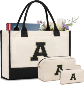 Personalized Initial Tote Bag - Birthday, Christmas, Teacher, Mom, Sister, Friend Gifts
