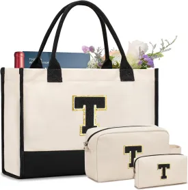 Personalized Initial Tote Bag - Birthday, Christmas, Teacher, Mom, Sister, Friend Gifts