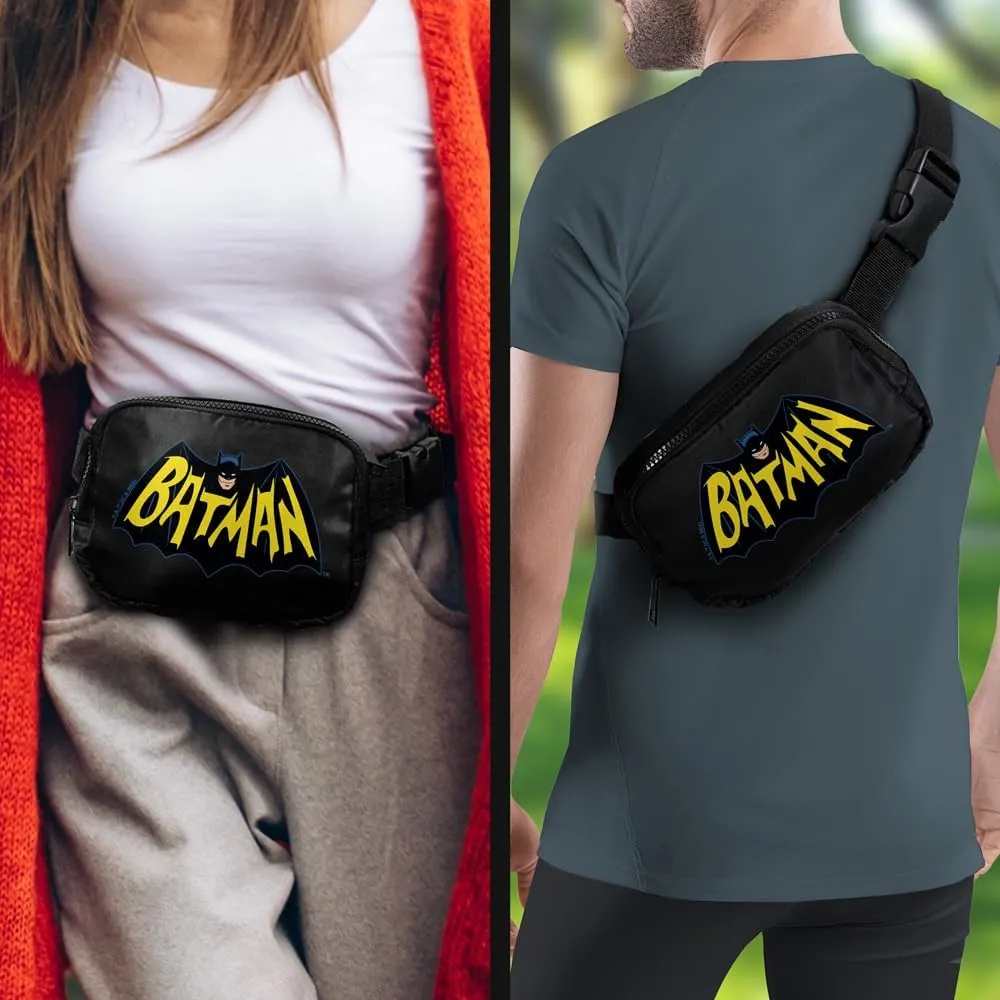 Popfunk Batman Classic TV Logo Belt Bag, Crossbody Fanny Pack for Women and Men, Adjustable