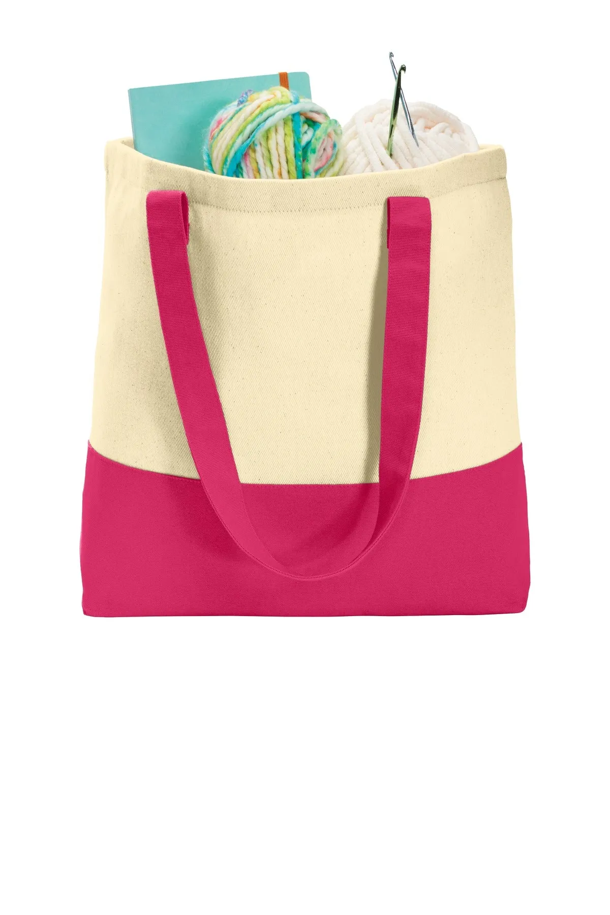 Port Authority Colorblock Cotton Tote. BG414