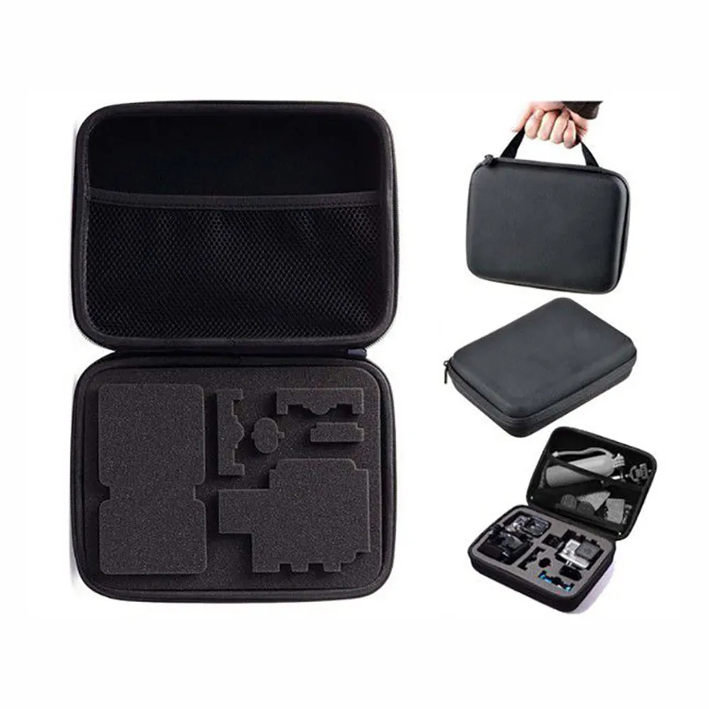 Portable Action Camera Large Bag Case Black