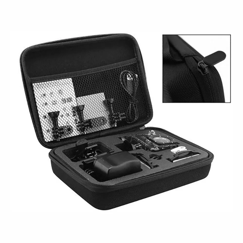 Portable Action Camera Large Bag Case Black