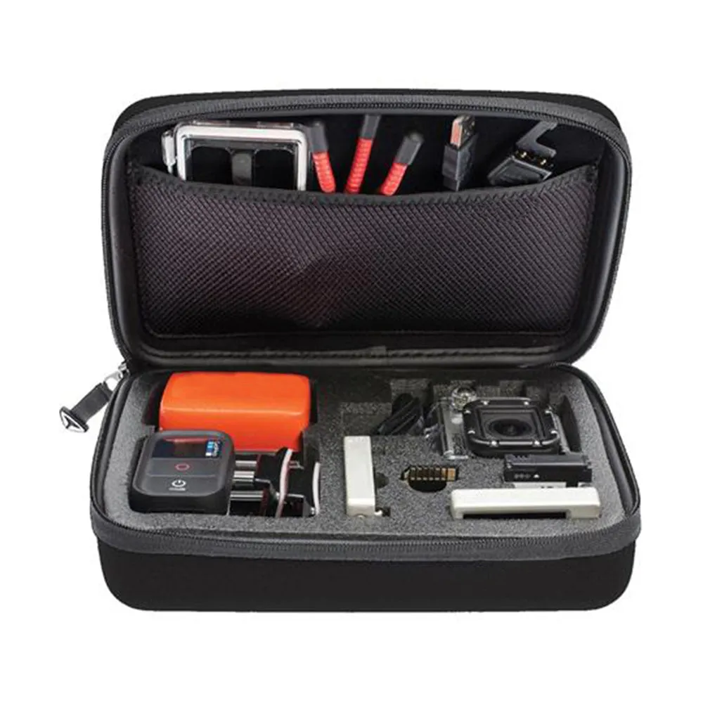 Portable Action Camera Large Bag Case Black