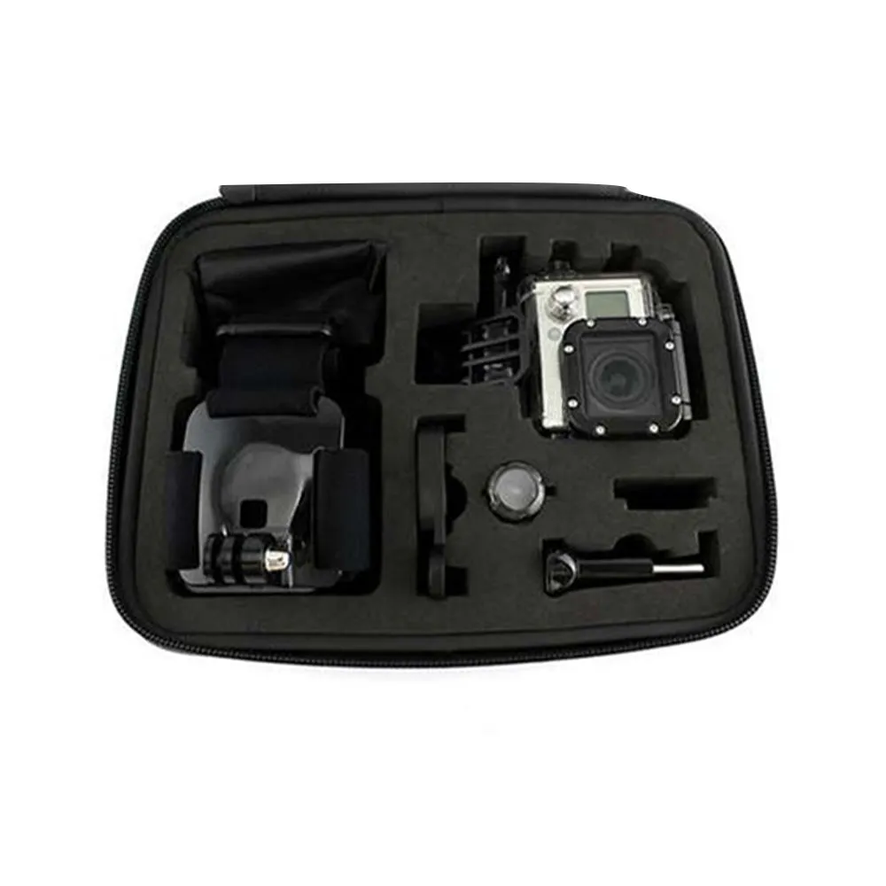Portable Action Camera Large Bag Case Black