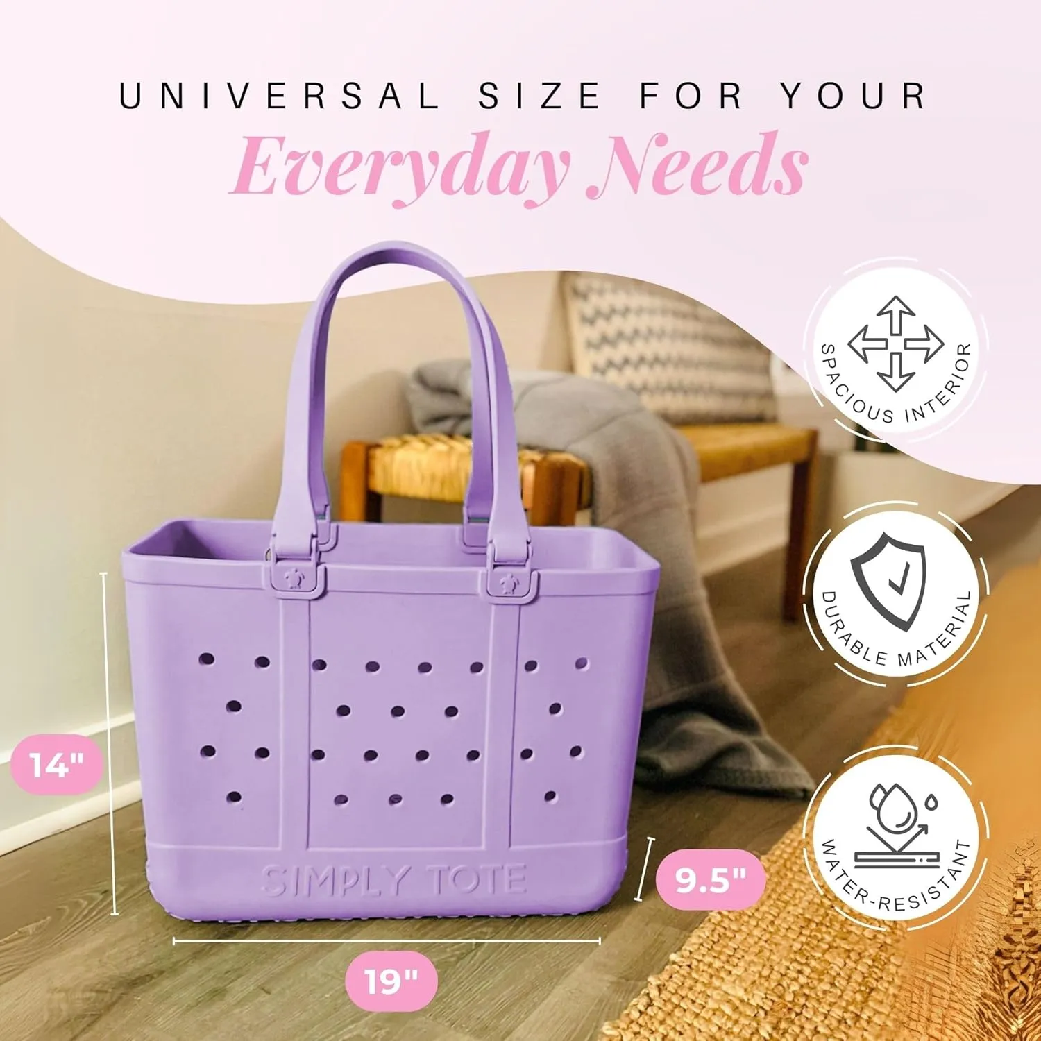 Simply Southern, Large Tote Bag