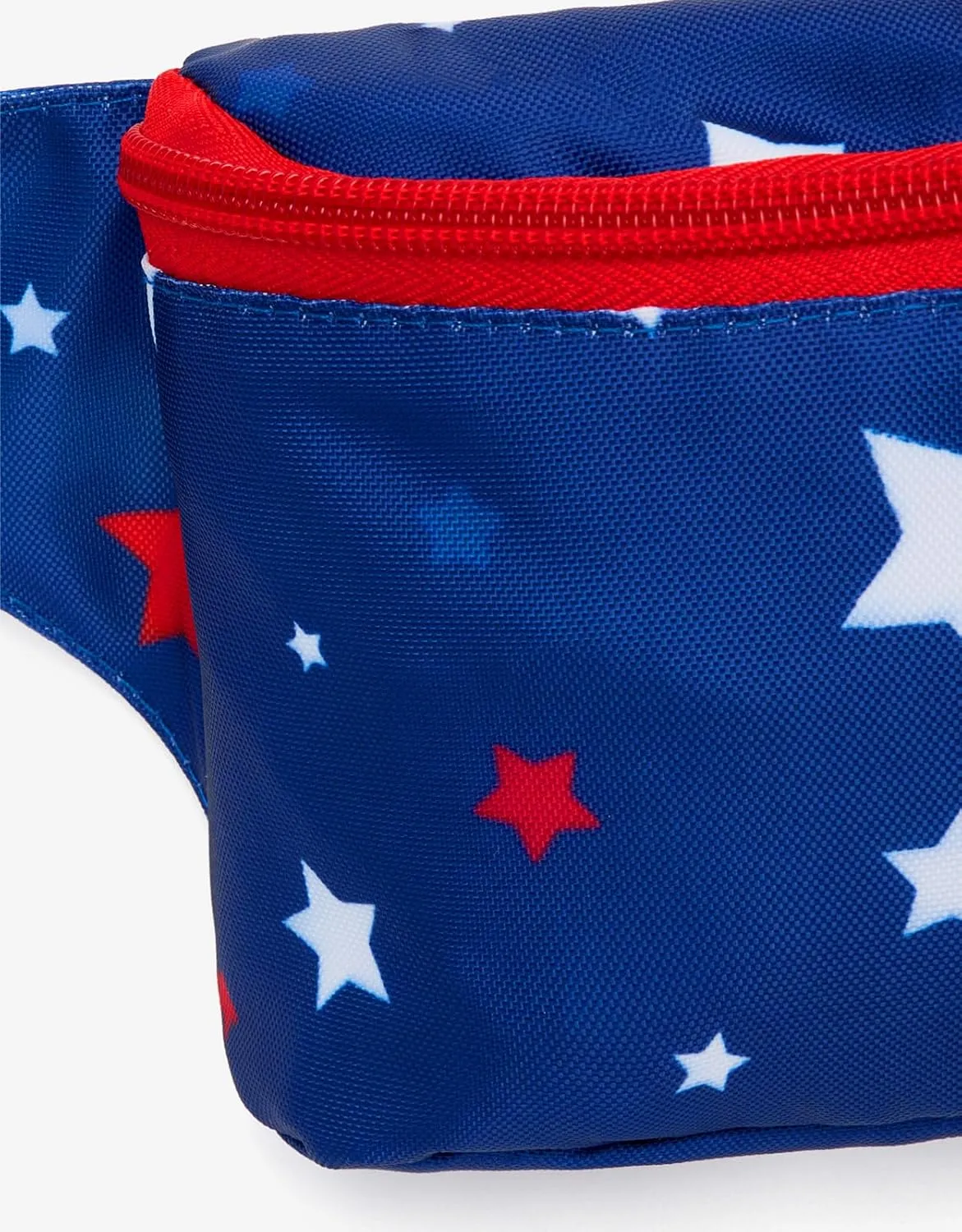 sissycos 4th of July 80s Retro Neon Fanny Pack, 90s Accessories for Women Men Waist Packs, 2 Pockets Belt Waist Crossbody Bag, American Flag Print (Patriotic Starfield)