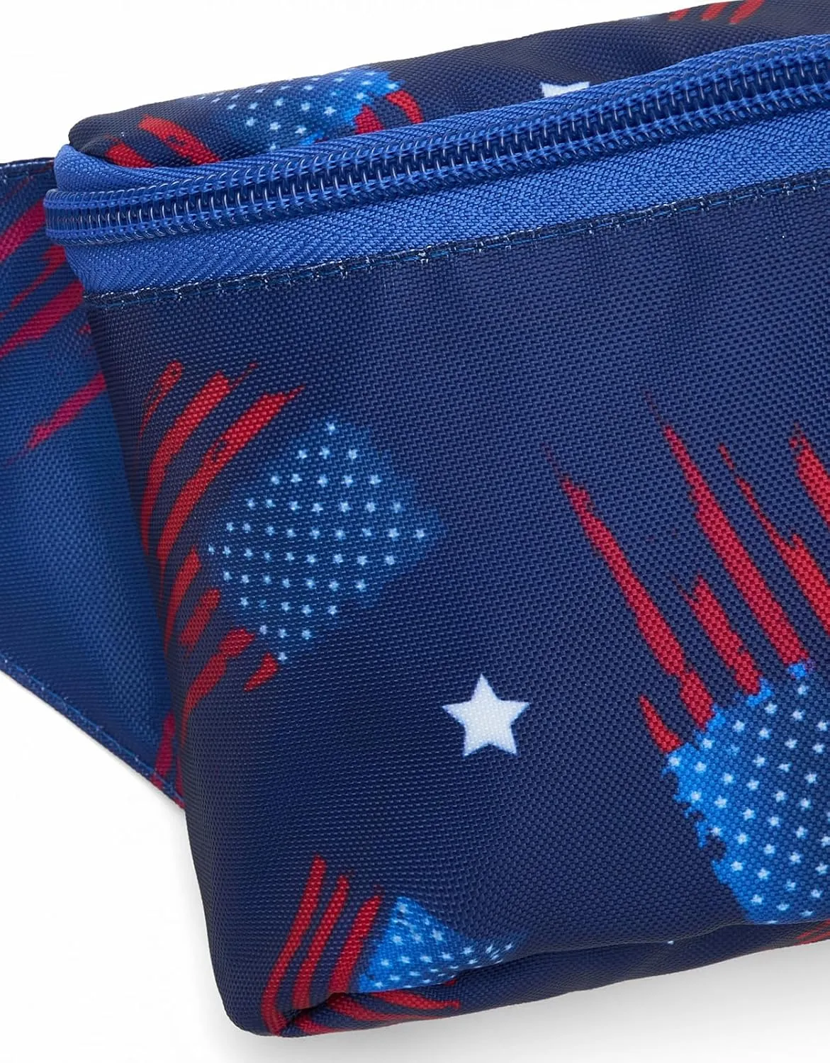 sissycos 4th of July 80s Retro Neon Fanny Pack, 90s Accessories for Women Men Waist Packs, 2 Pockets Belt Waist Crossbody Bag, American Flag Print (Rustic Patriot Flag)