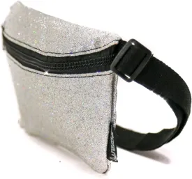 Small Fanny Packs for Women  80s/90s Holographic Bum Bag  Unisex Retro Neon Crossbody Waist Belt Bag for Travel, Festivals, & Daily Use  Waist Belt Bag for Women | Dazzler Silver Glitter