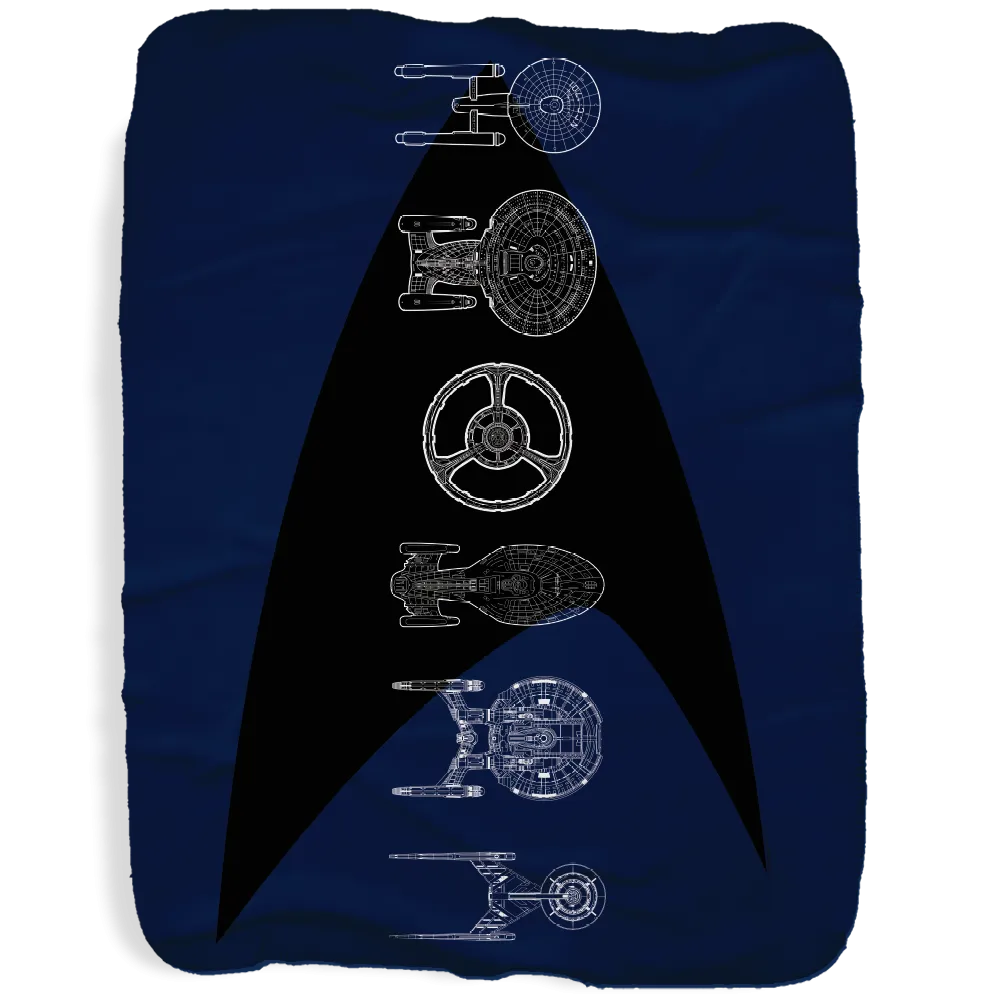 Star Trek: The Original Series Ships of the Line Delta Sherpa Blanket