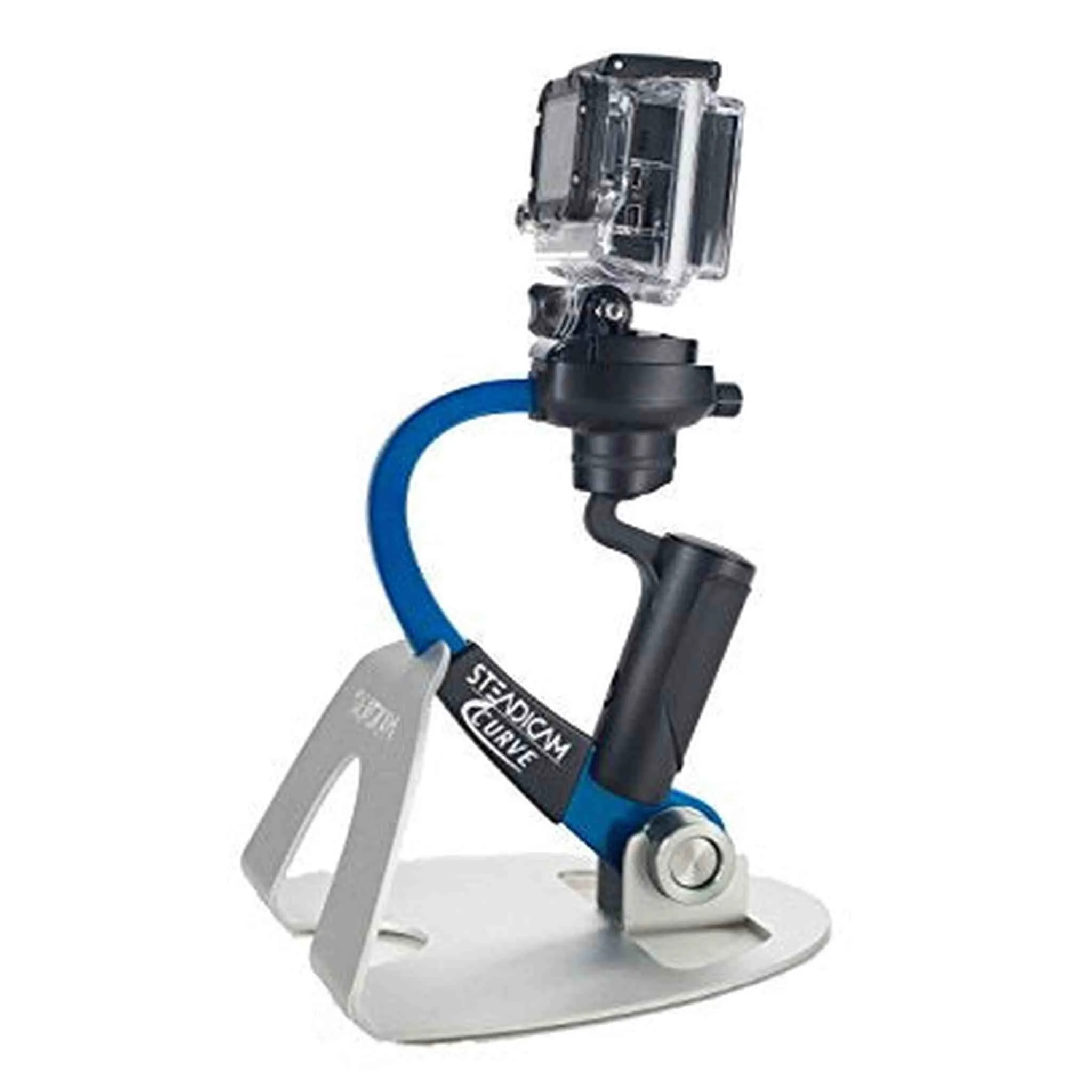 Steadicam CURVE-BK Handheld Video Stabilizer and grip for GoPro Hero Cameras 3, 4 Black & Hero 5 (Blue)
