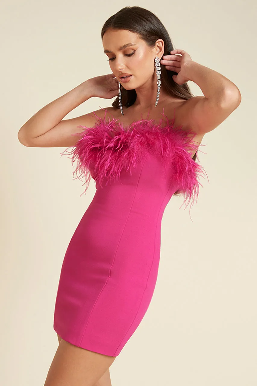 VALENTINA MINI DRESS - FUCHSIA