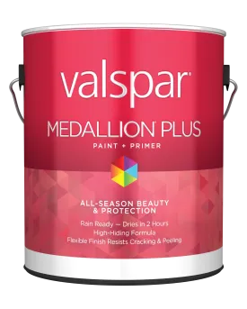 Valspar® Medallion® Plus Exterior Paint   Primer Semi-Gloss 1 Quart Clear Base