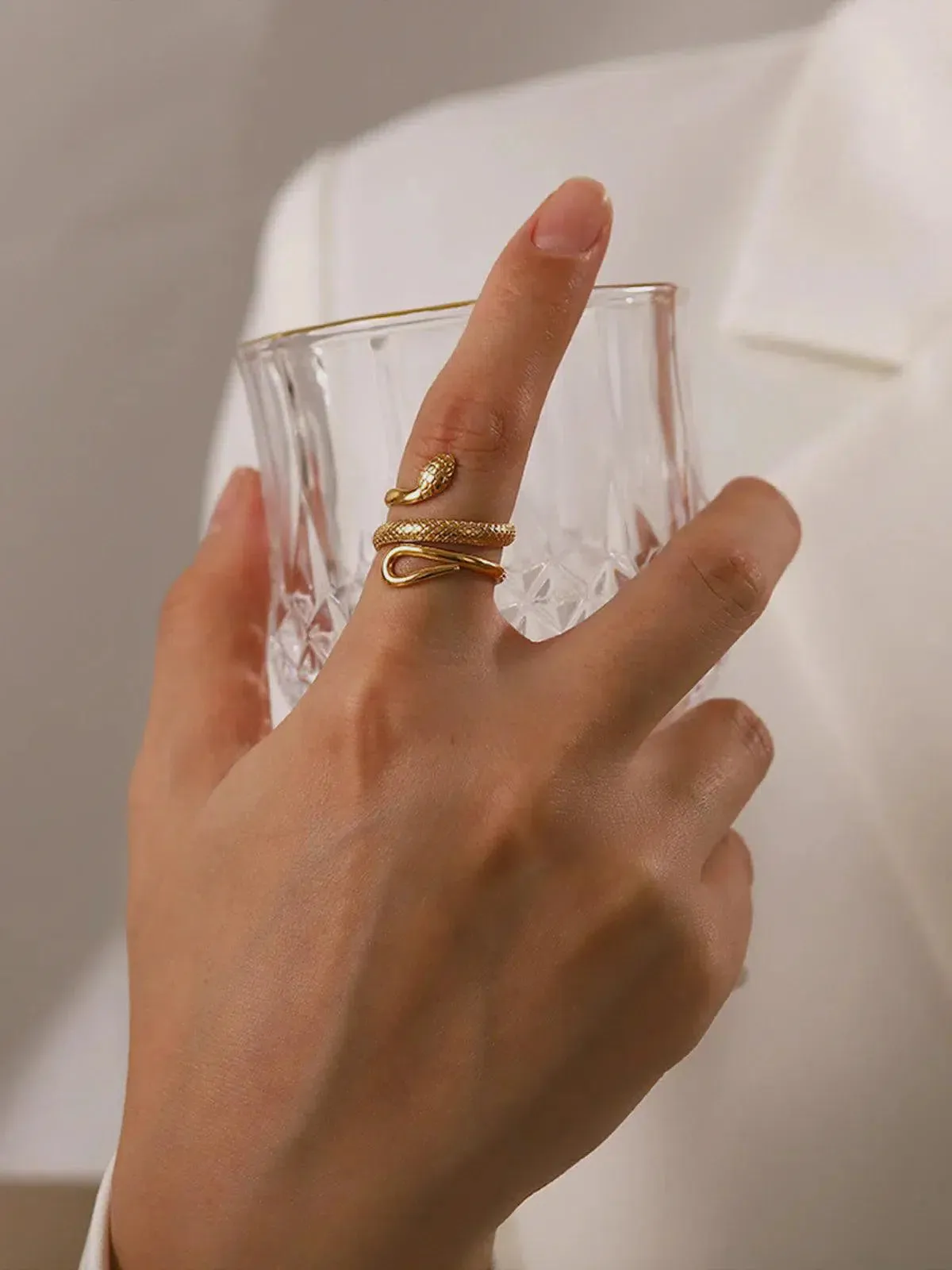 Vipera – Statement design – Titanium steel ring