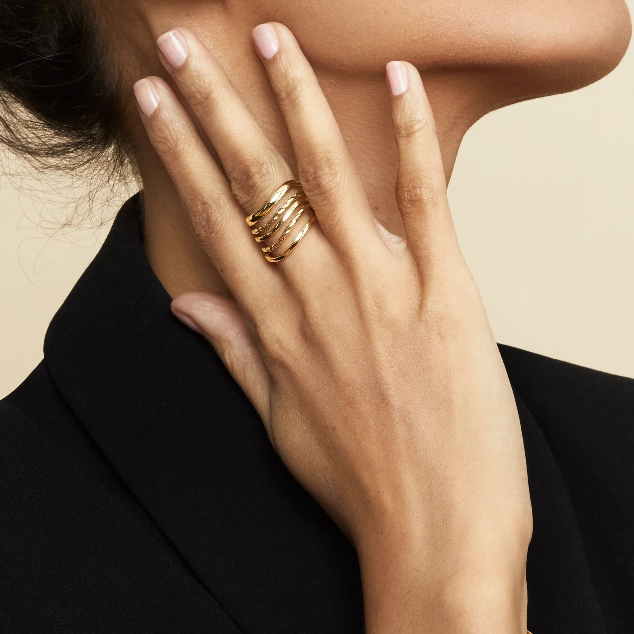 Wavy Stack Ring