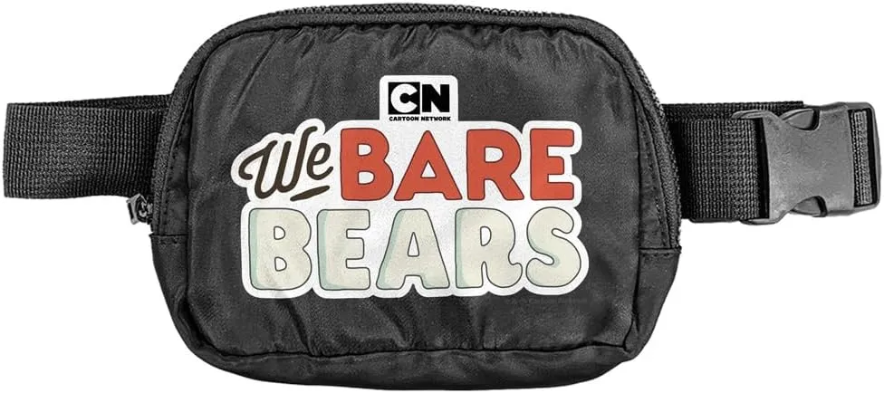 We Bare Bears Logo Belt Bag, Crossbody Fanny Pack for Women and Men, Adjustable