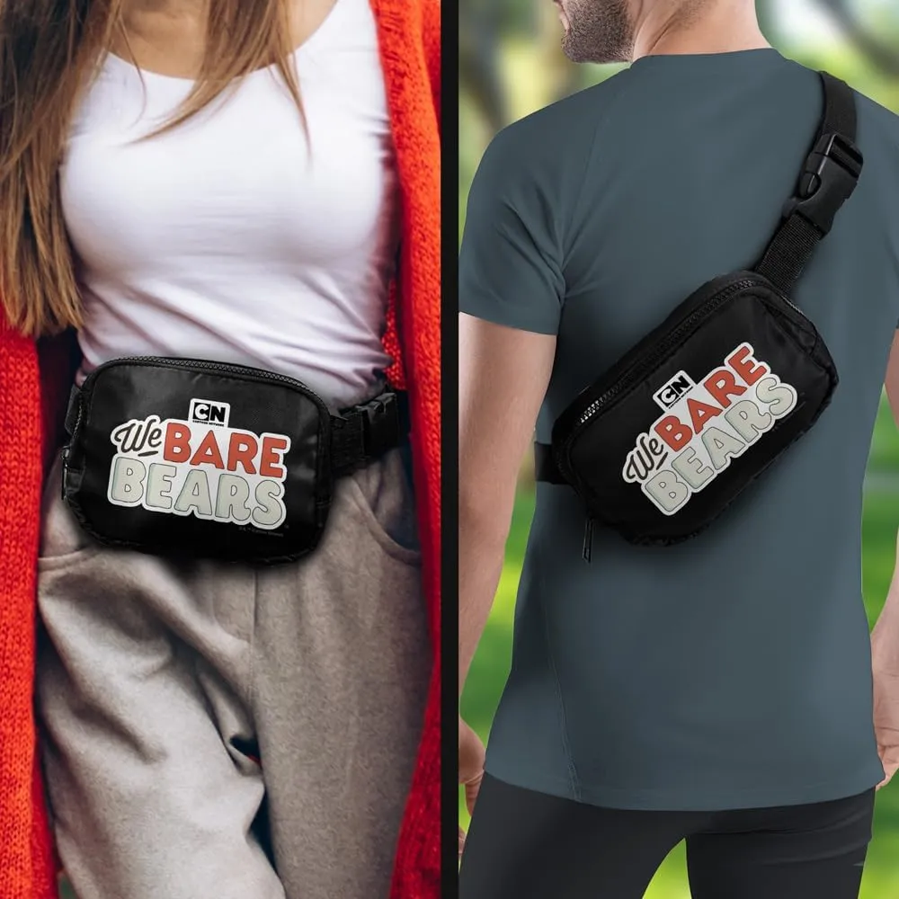 We Bare Bears Logo Belt Bag, Crossbody Fanny Pack for Women and Men, Adjustable