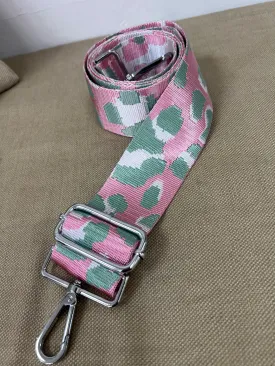 Wide Bag Strap - Zebra Pink/Mint