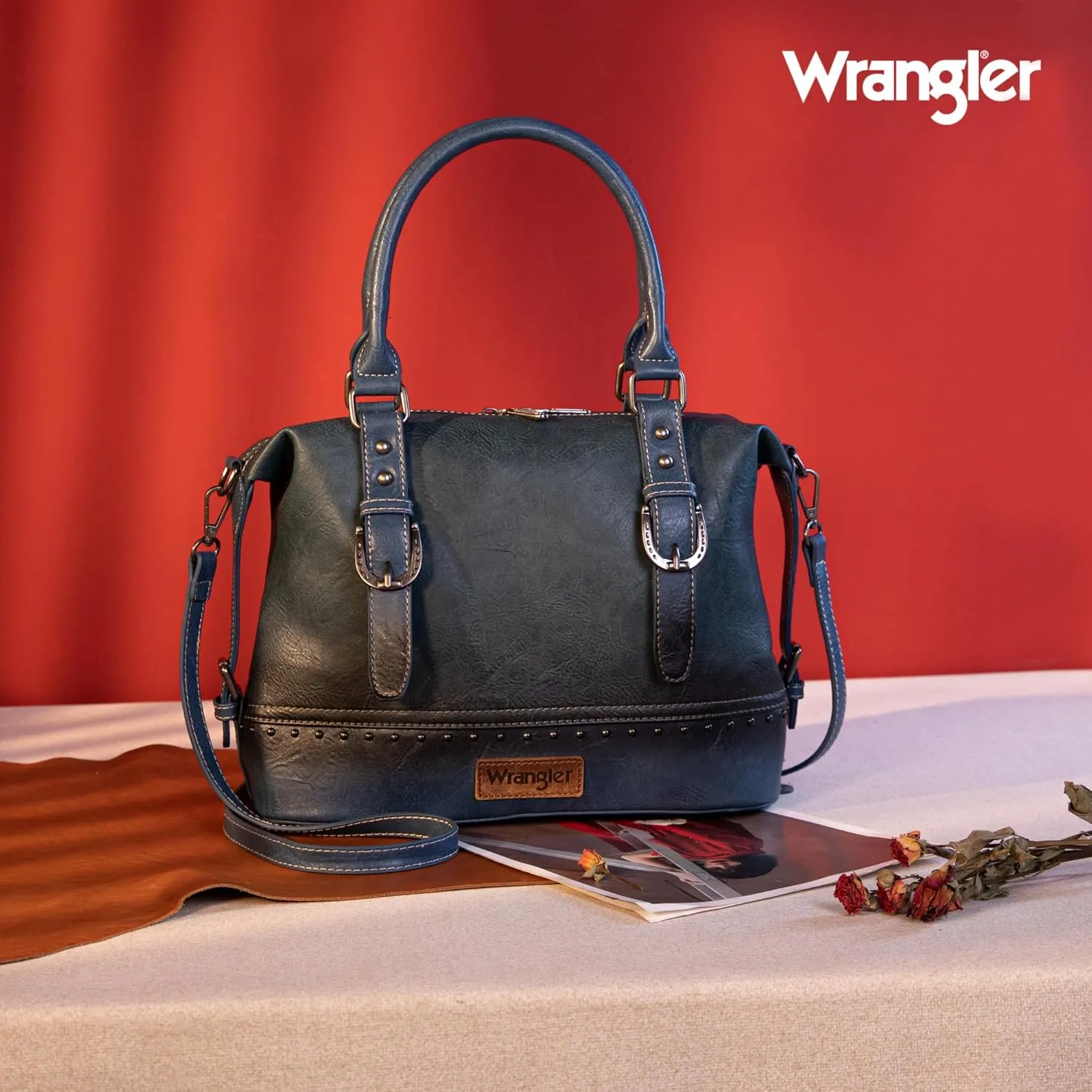 Wrangler 3Pcs Doctor Bag Sets for Women Top-handle Satchel Bag with Cell Phone Handbag and Coin Purse