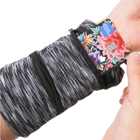 Wrist Pouch, Pocket Wallet with Zippered for Running, Walking, Hiking, Yoga and More