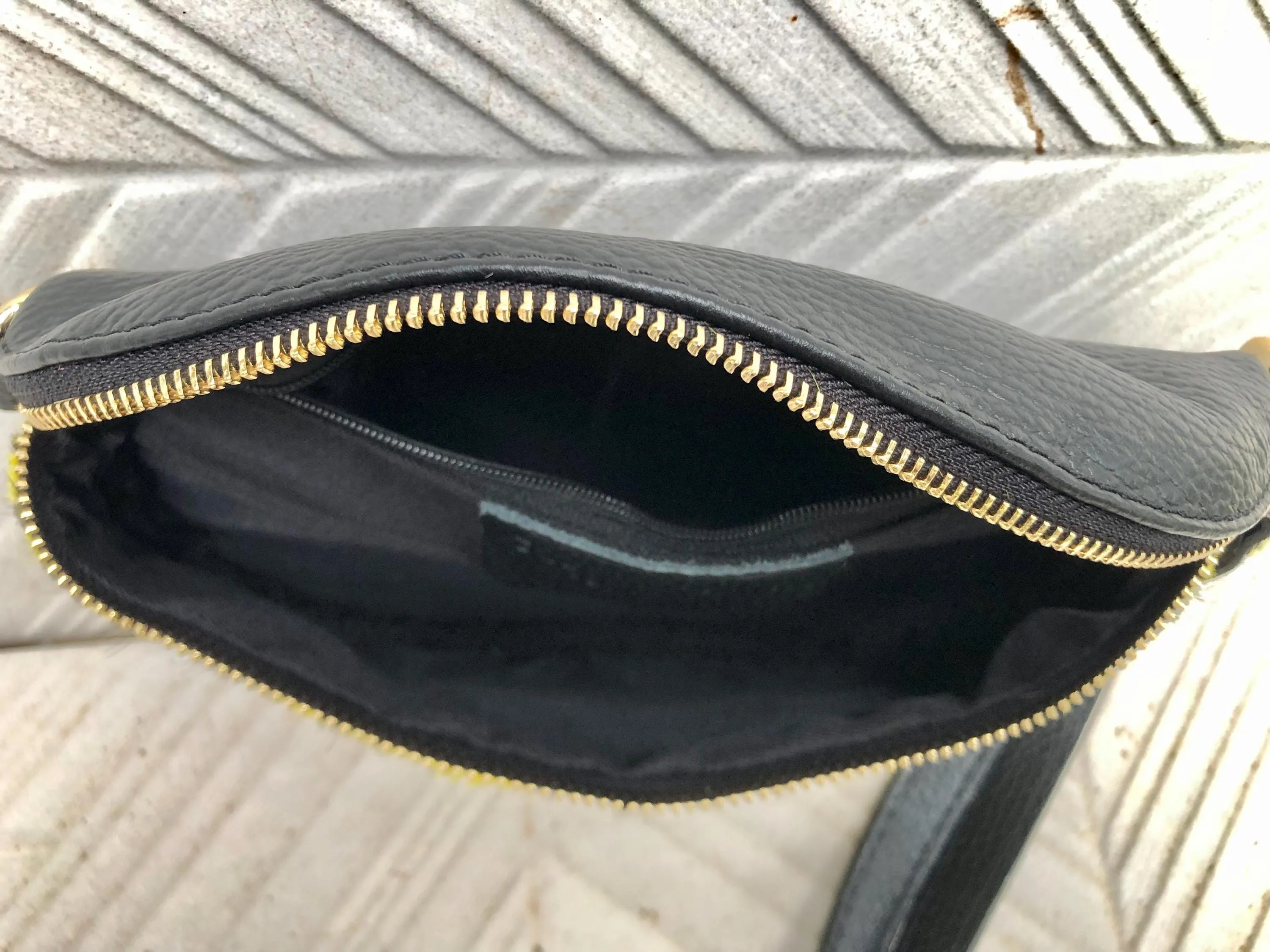 Yellow   black zebra print FANNY pac .Small leather crossbody/ hip bag, bum pack bag in GENUINE  leather. Yellow purse with adjustable strap